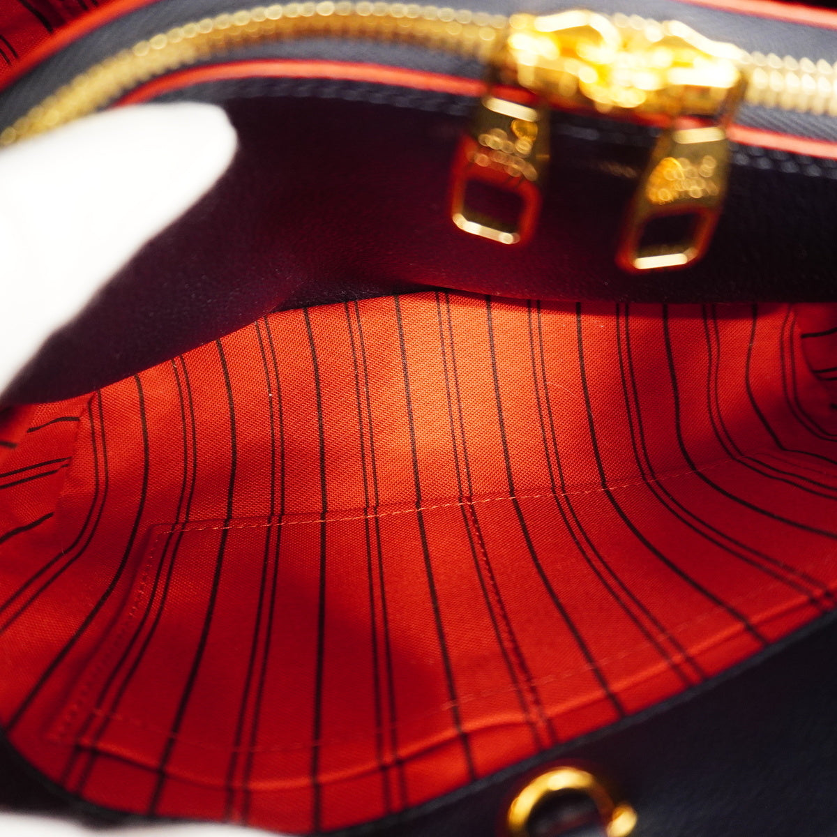 Louis Vuitton Monogram Emplant Montaigne BB Marine Rouge
