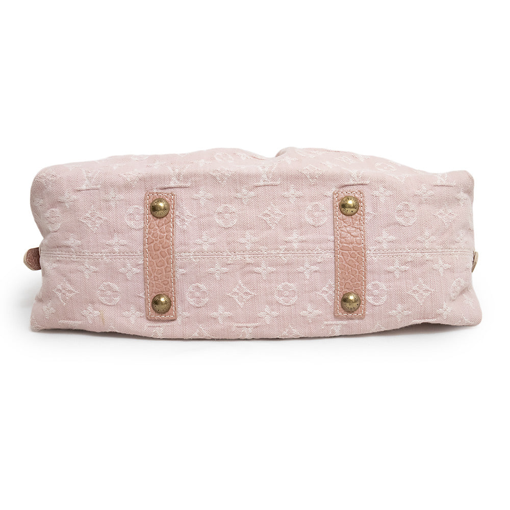 Louis Vuitton Neo Cabby MM Shoulder Bag Monogram Denim Leather Rose Pink