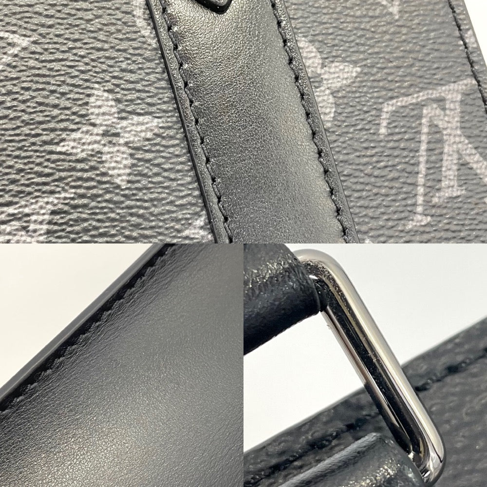 Louis Vuitton Monogram Eclipse Sac Plat Mini Shoulder Bag Black
