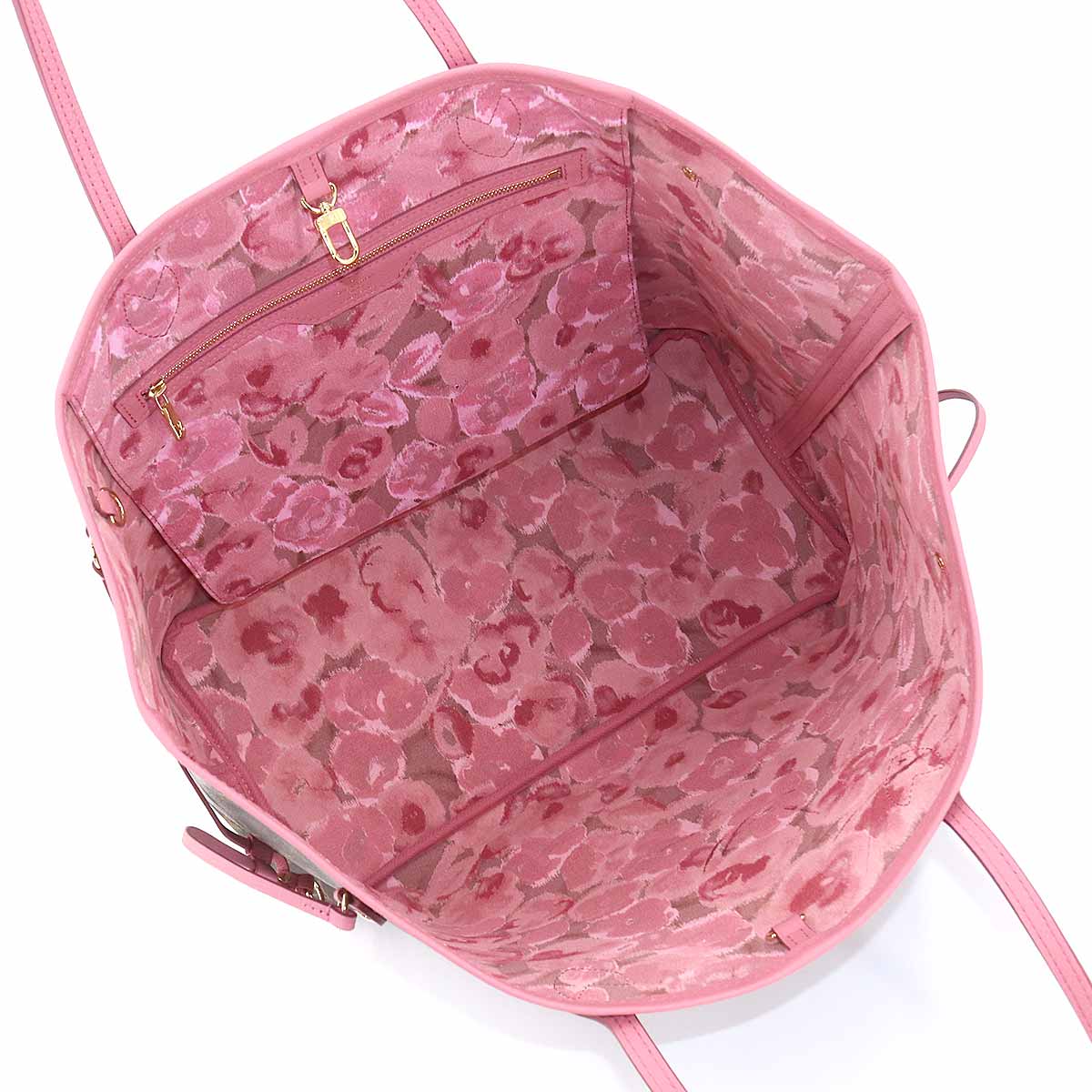 Louis Vuitton Monogram Ikat Flower Neverfull GM Tote Bag Rose Velour