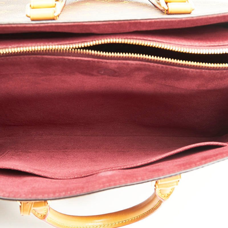 Louis Vuitton Monogram Soufflot MM Shoulder Bag Brown Leather