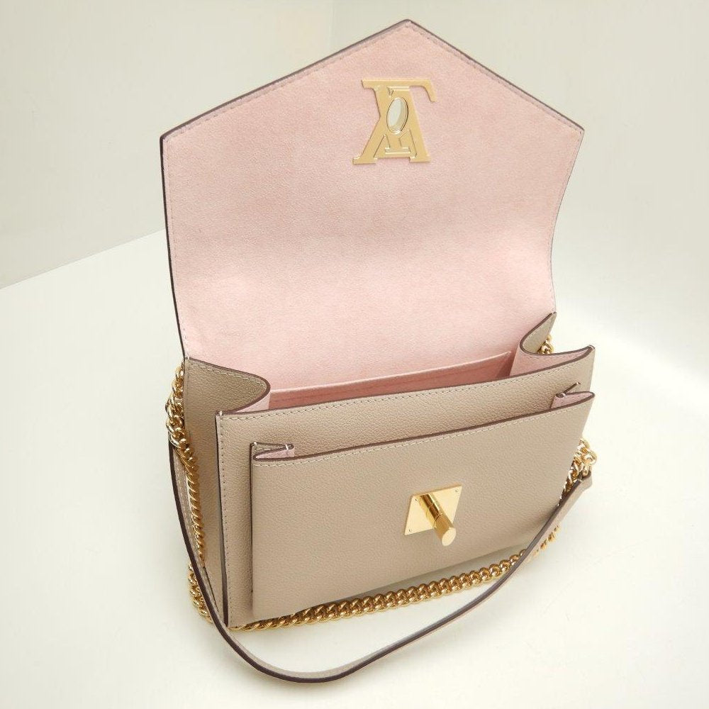 Louis Vuitton My Lock Me Chain Shoulder Bag Calf Greige