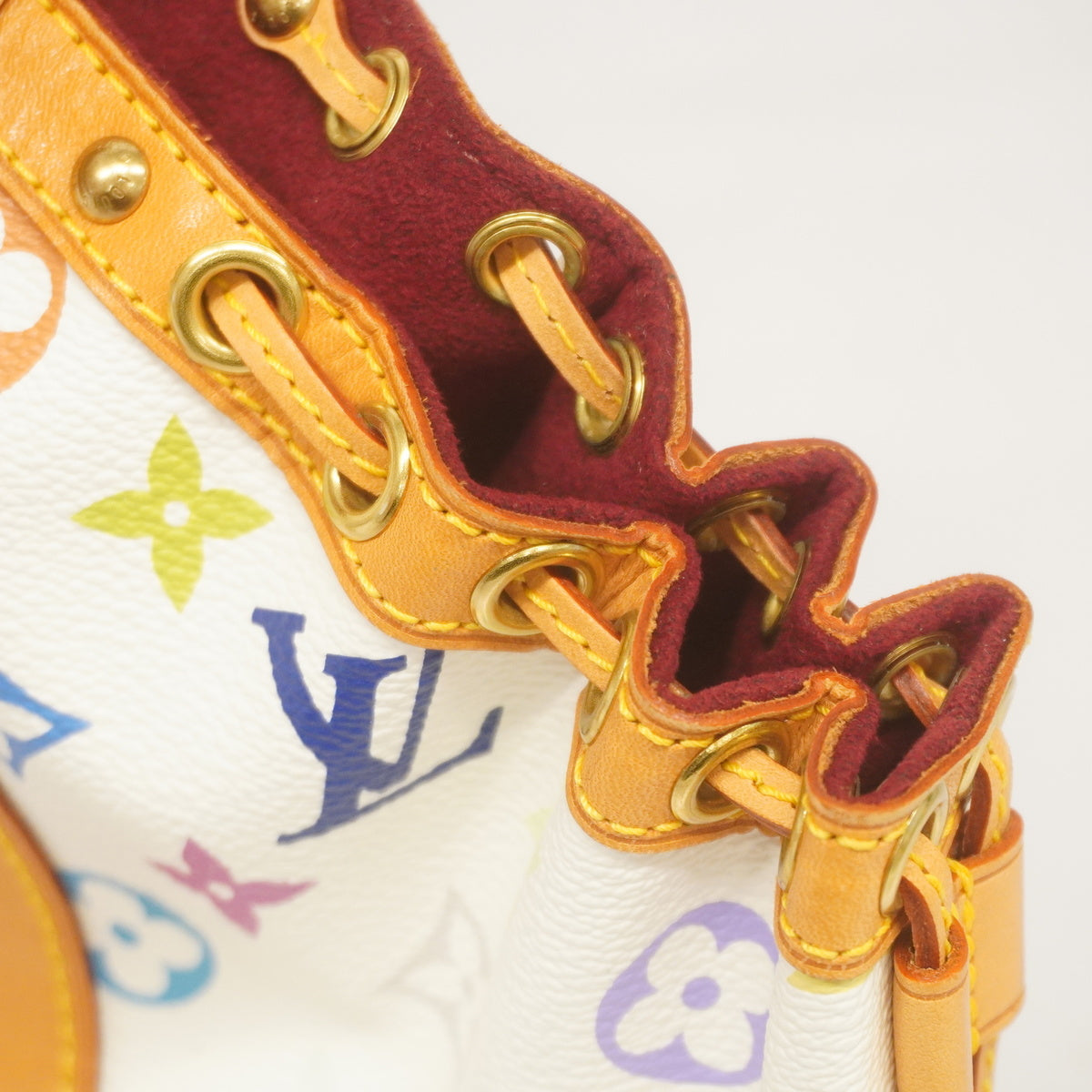Louis Vuitton Handbag Monogram Multicolor Theda GM White
