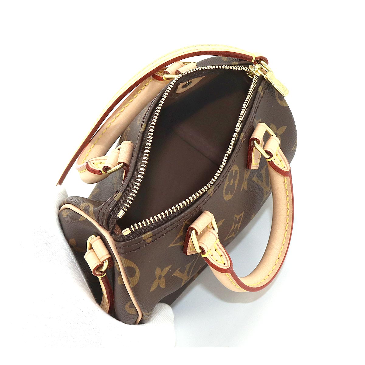 Louis Vuitton Monogram Nano Speedy 2 Way Hand Shoulder Bag