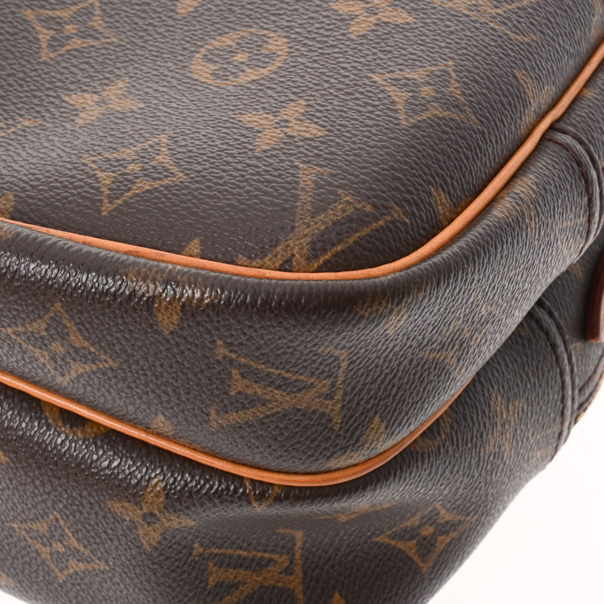 Louis Vuitton Monogram Reporter PM Brown Canvas Shoulder Bag