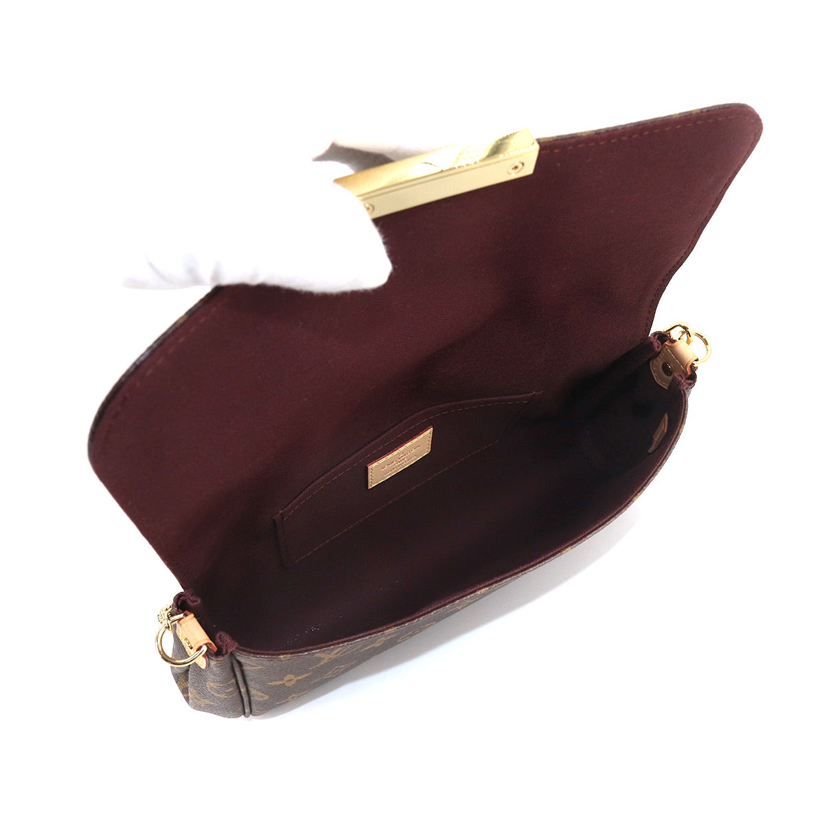 Louis Vuitton Monogram Favorite MM 2 Way Hand Shoulder Bag Brown