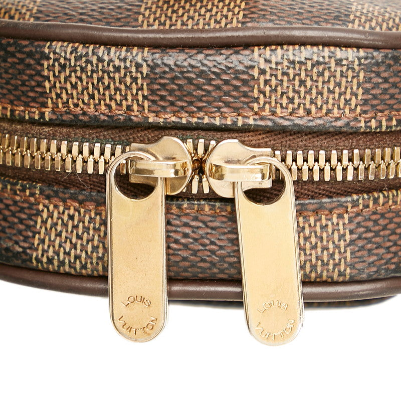 Louis Vuitton Damier Ebene Etui Okapi PM Diagonal Shoulder Bag Brown Leather