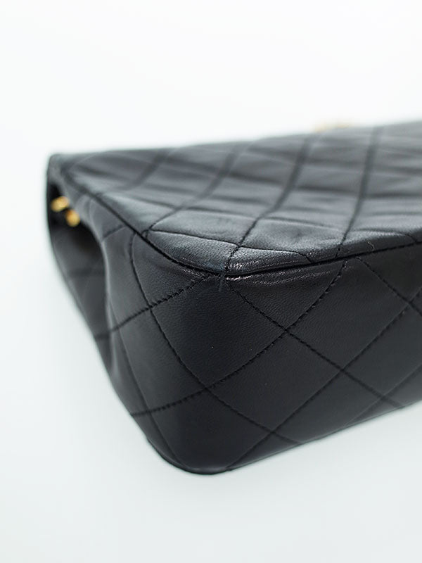 Chanel Matelasse Lambskin Black Chain Shoulder Bag