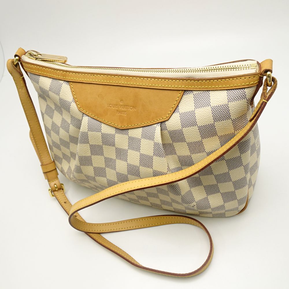 Louis Vuitton Damier Azur Siracusa PM Diagonal Shoulder Bag