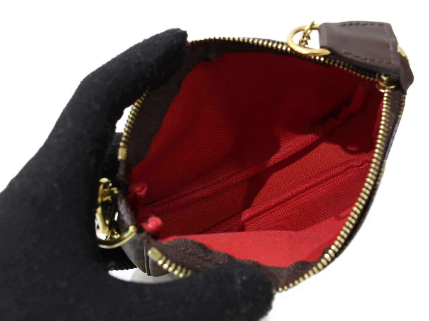 Louis Vuitton Mini Pochette Accessoire  Damier Ebene Brown