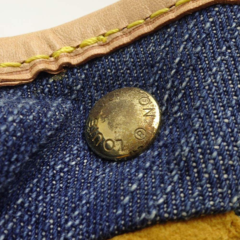Louis Vuitton Handbag Monogram Denim Pleaty Blue