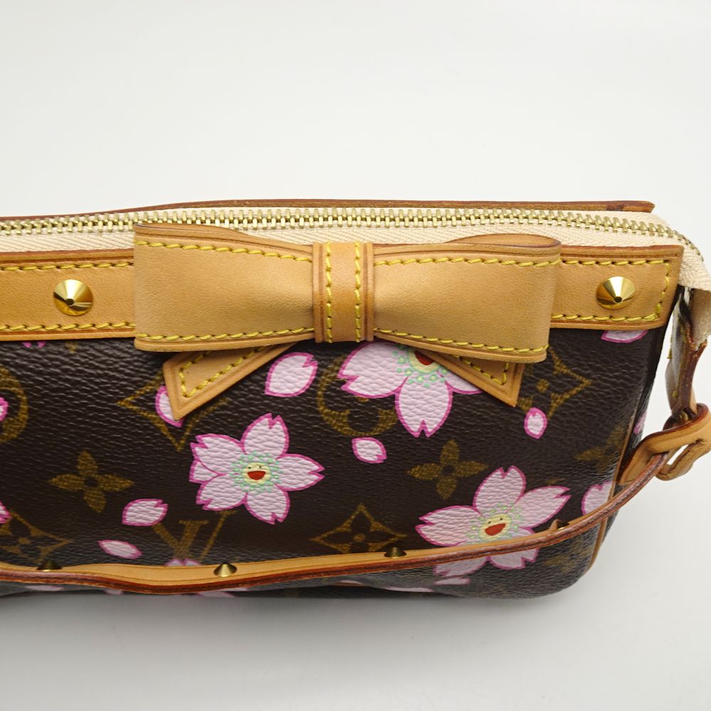 Louis Vuitton Cherry Blossom Pochette Accessoire Accessory Pouch Brown