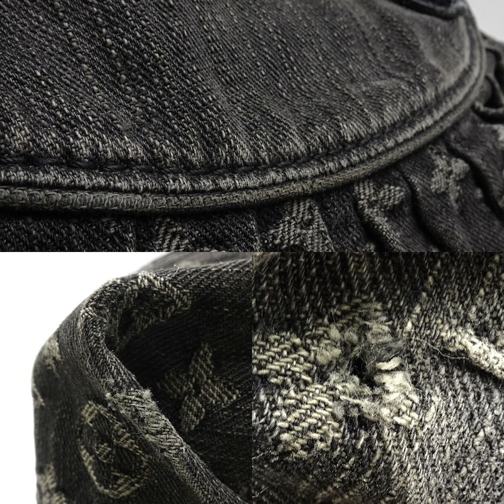 Louis Vuitton Monogram Denim Neo Cabby MM Noir 2WAY Black