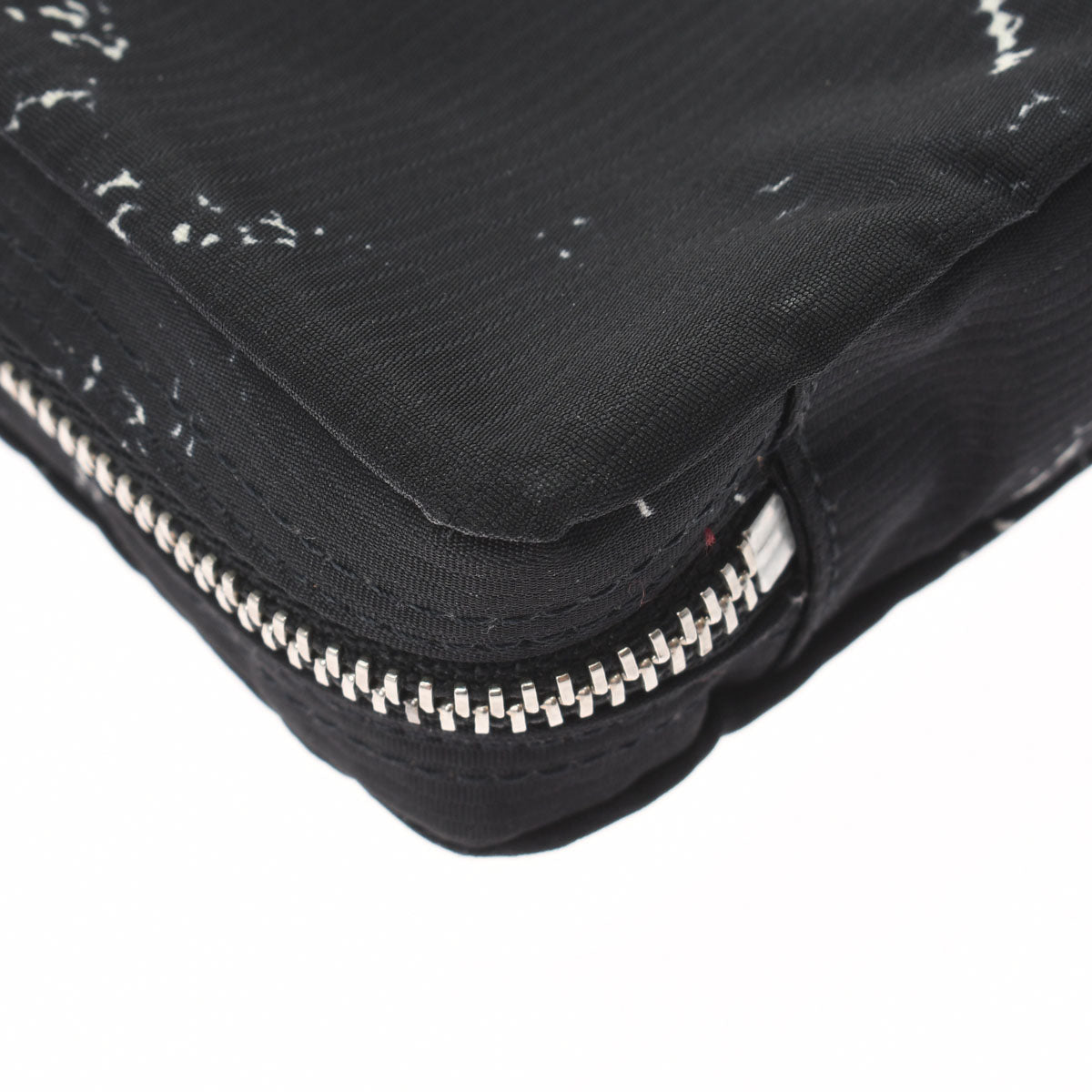 Chanel Travel Line Jewelry Case Black Silver Hardware Nylon Pouch