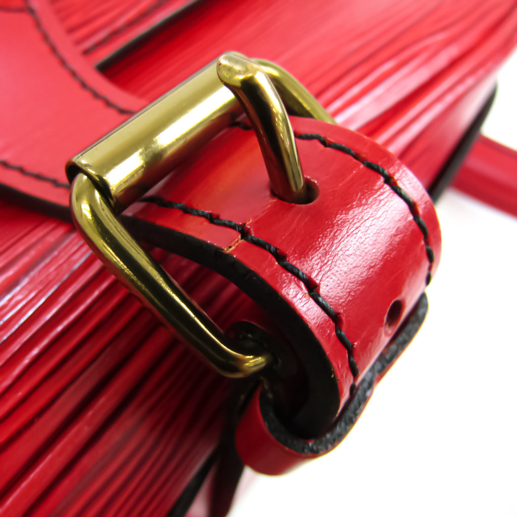 Louis Vuitton Cartouchiere Shoulder Bag Epi Leather Red Gold