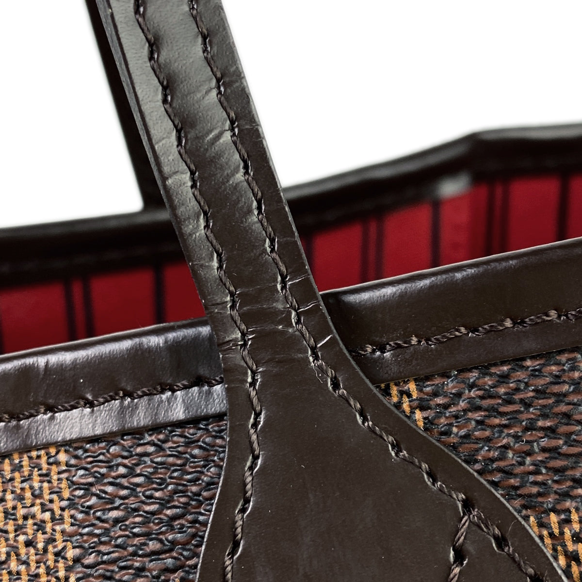 Louis Vuitton Neverfull MM Handbag Tote Bag Damier Brown