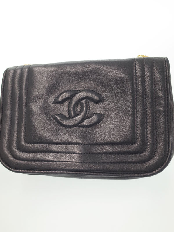 Chanel Coco Mark Chain Shoulder Bag Black