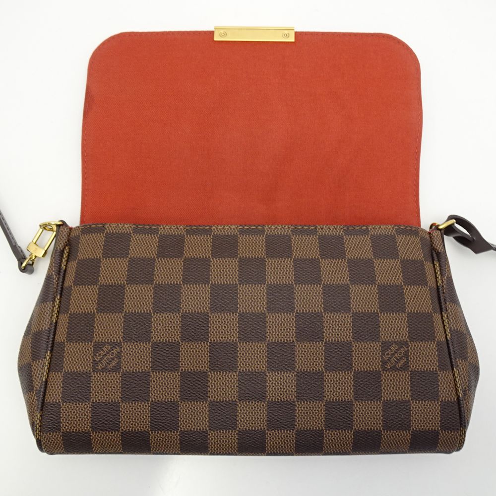 Louis Vuitton Damier Favorite MM Ebene 2WAY Bag Brown