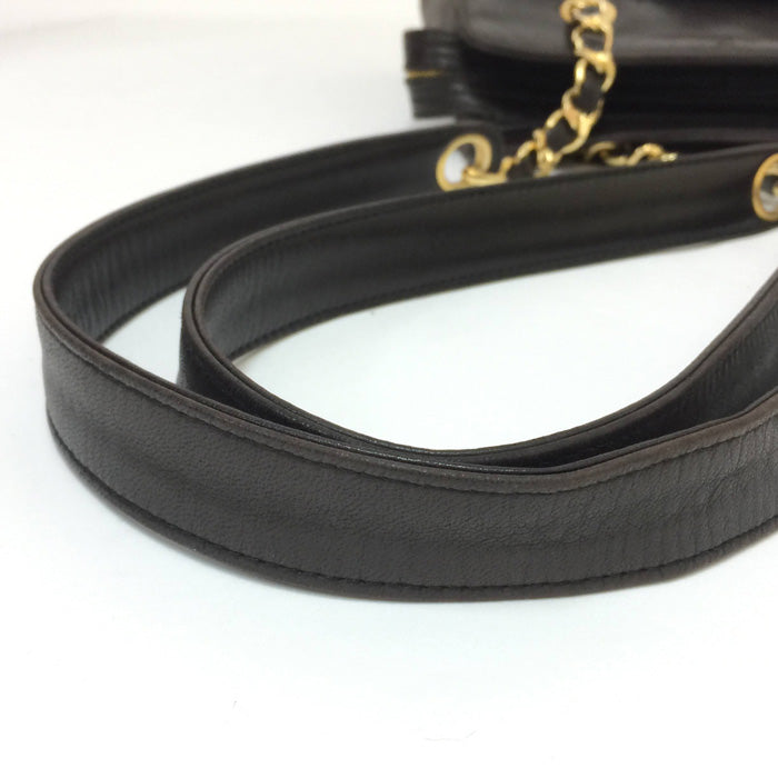 Chanel Here Mark Chain Tote Bag Dark Brown