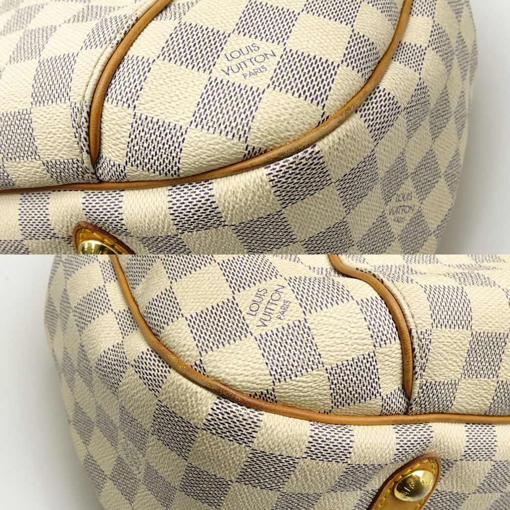 Louis Vuitton Damier Azur Galliera PM Shoulder Tote White