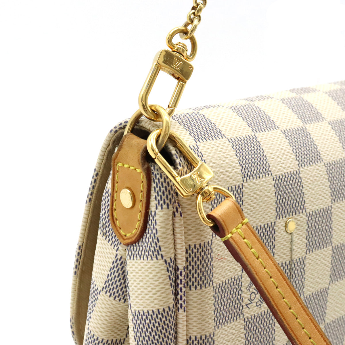 Louis Vuitton Damier Azur Favorite MM Accessory Pouch Clutch Bag