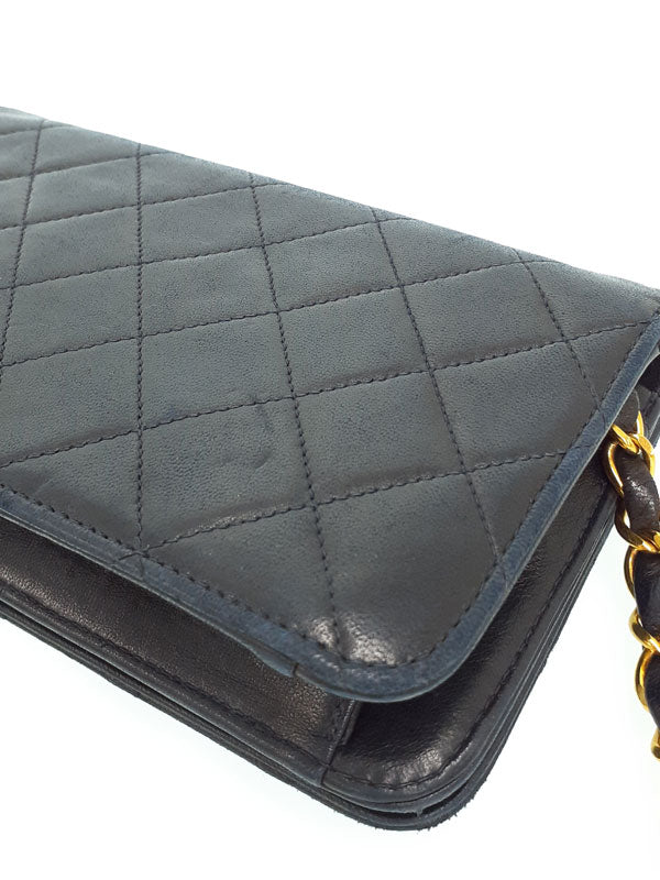 Chanel Mini Matelasse Chain Shoulder Bag Black