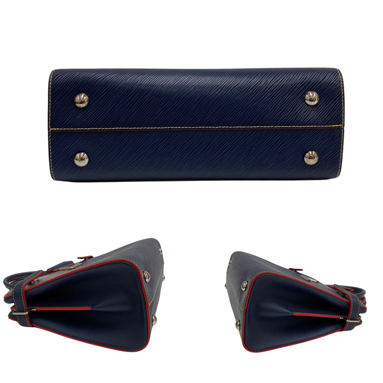 Louis Vuitton Twist Tote Epi Turnlock Leather Navy