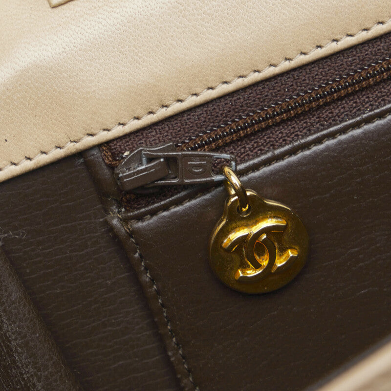 Chanel Coco Mark Chain Shoulder Bag Beige