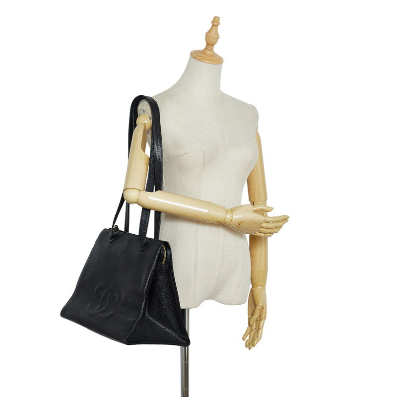 Chanel Coco Mark Tote Bag Shoulder Bag Black