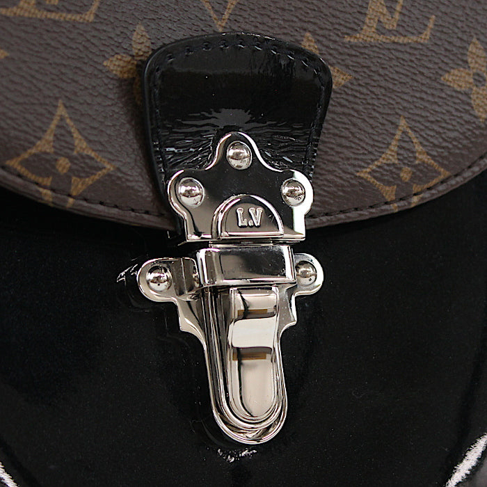 Louis Vuitton Monogram Patent Black Hot Springs Backpack Rucksack