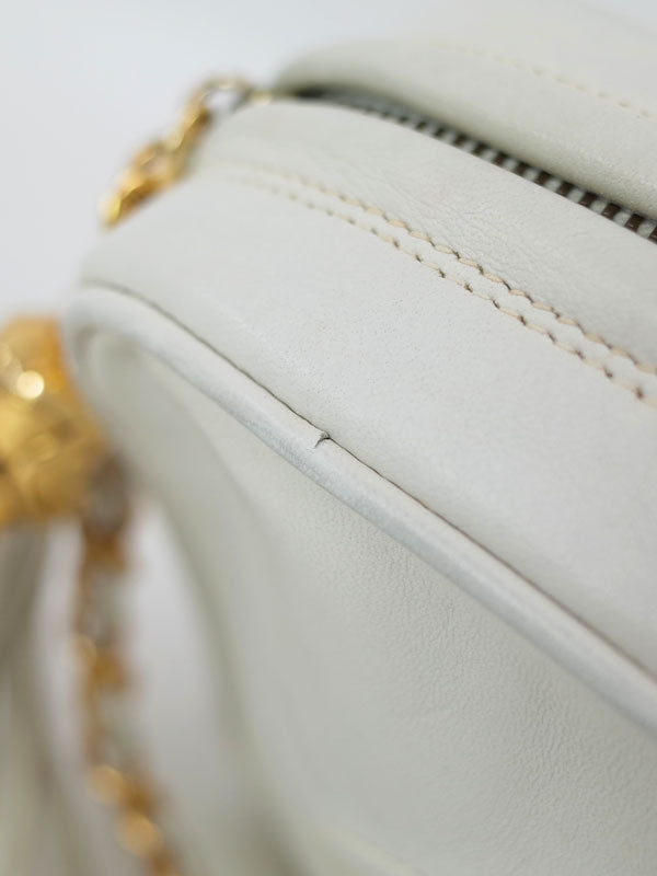 Chanel Coco Mark Chain Shoulder Bag White