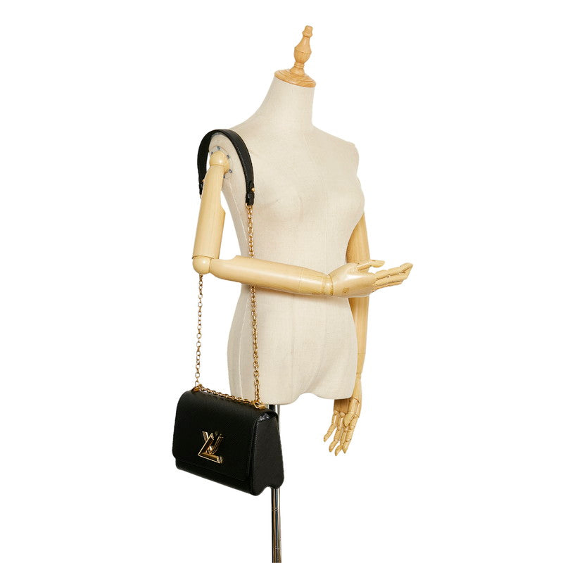 Louis Vuitton Epi Twist MM Chain Shoulder Bag Noir Black