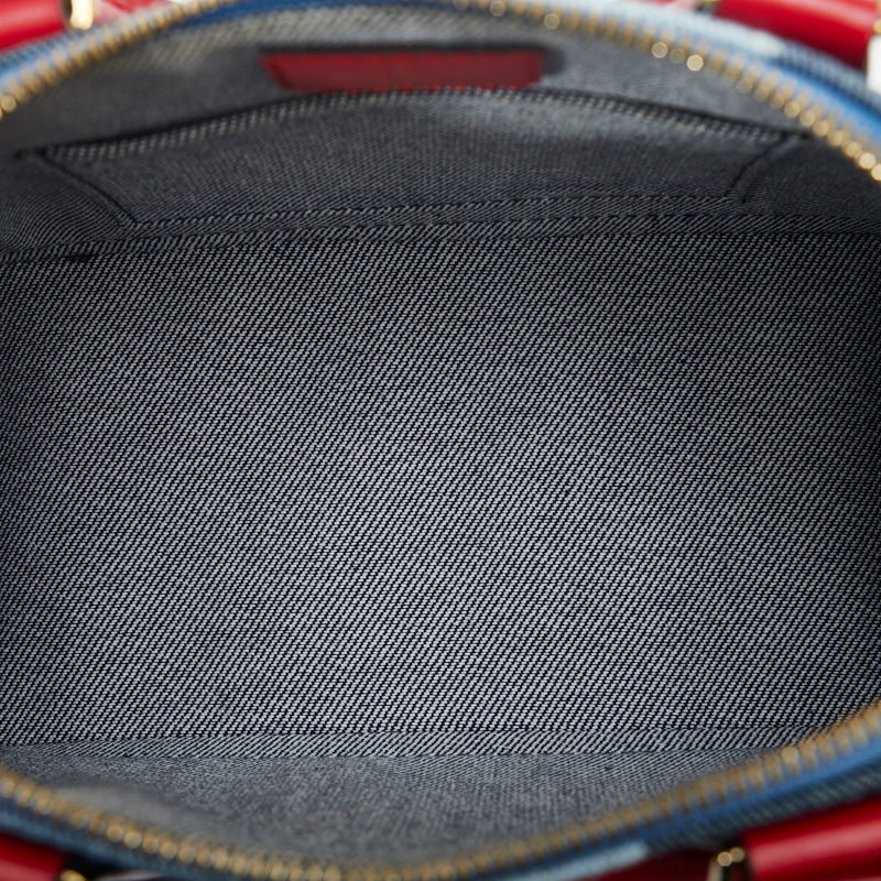 Louis Vuitton Monogram Denim Alma BB Shoulder Bag Blue Red