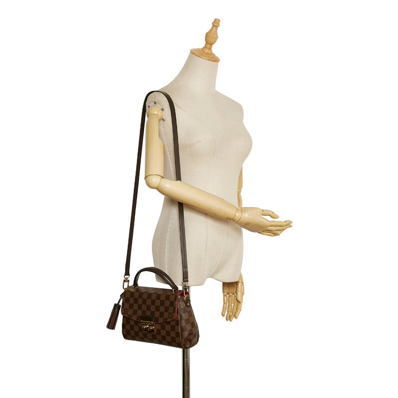 Louis Vuitton Damier Croisette PM Shoulder Bag Brown