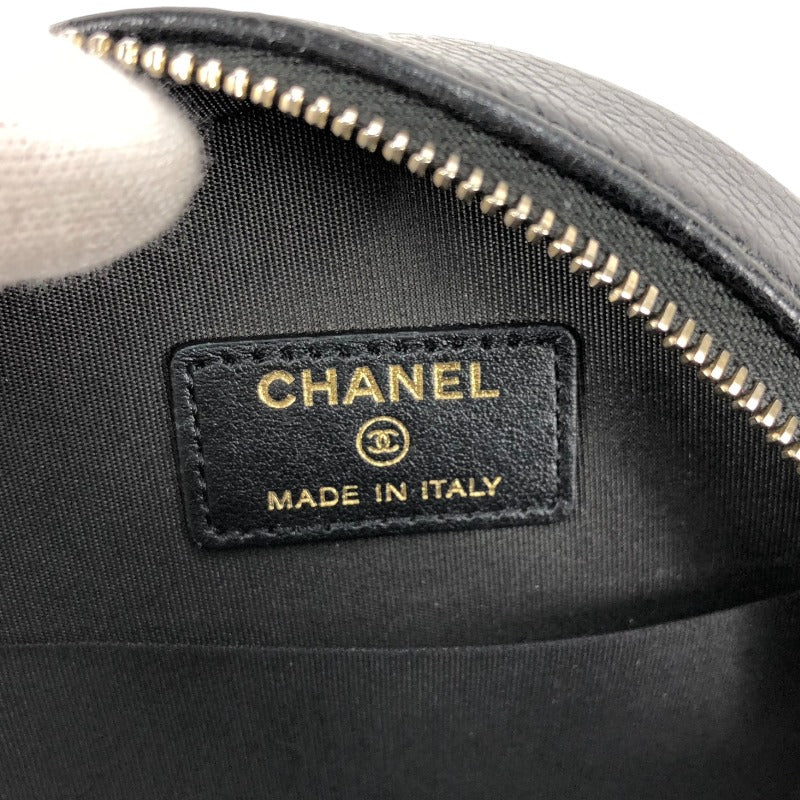 Chanel Camellia Chain Shoulder Bag Gold Hardware Black