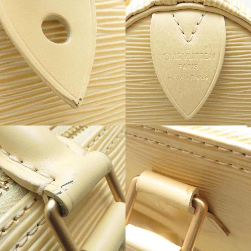 Louis Vuitton Epi Speedy 25 Vanilla Boston Bag White