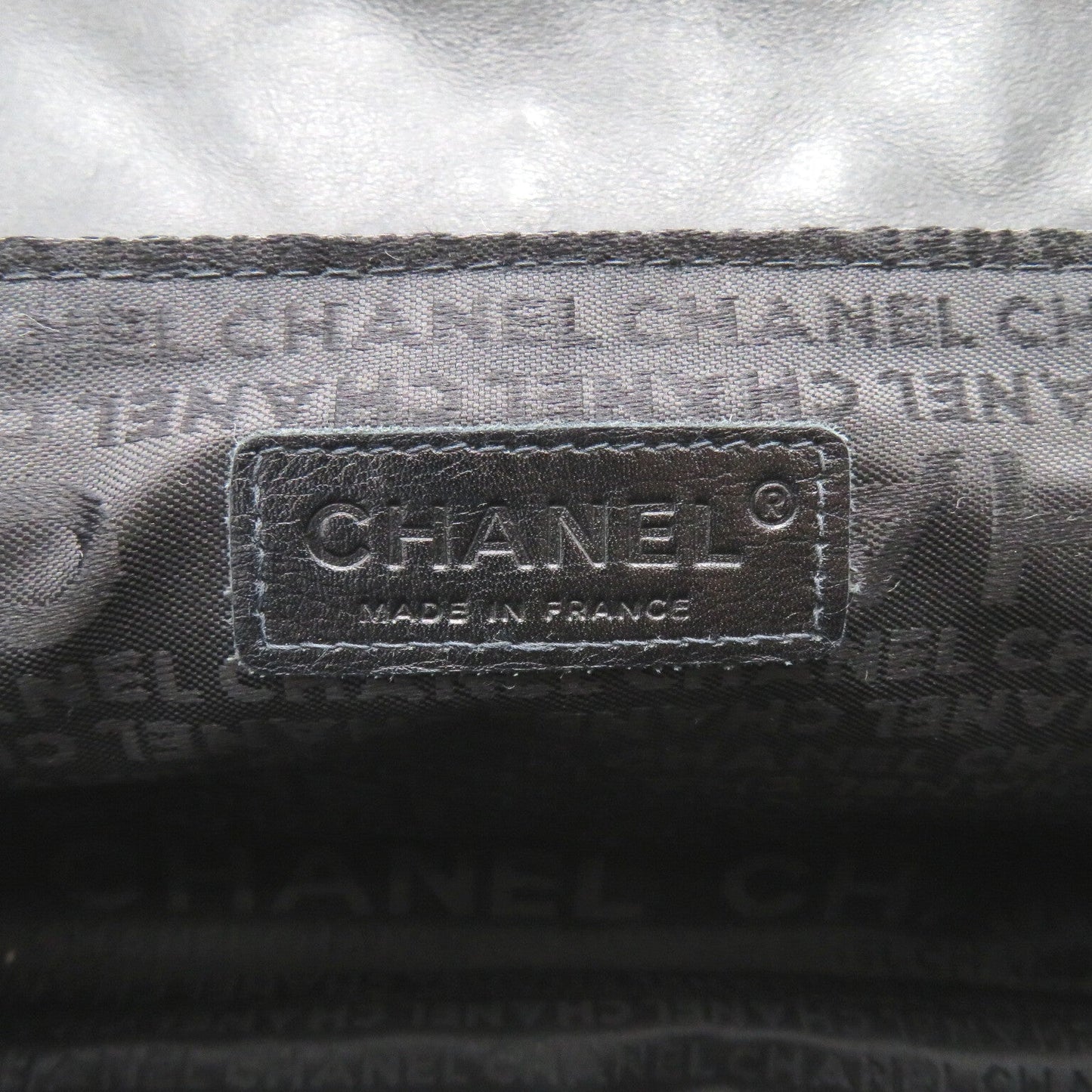 Chanel Chain Shoulder Bag Leather Black