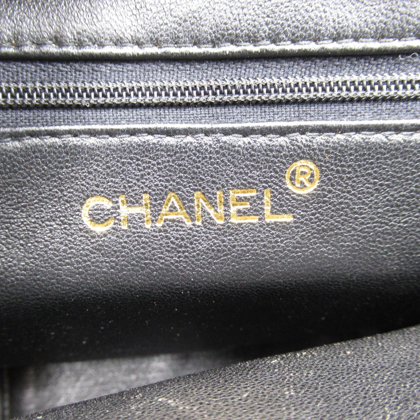 Chanel Chain Shoulder Bag Satin Gray