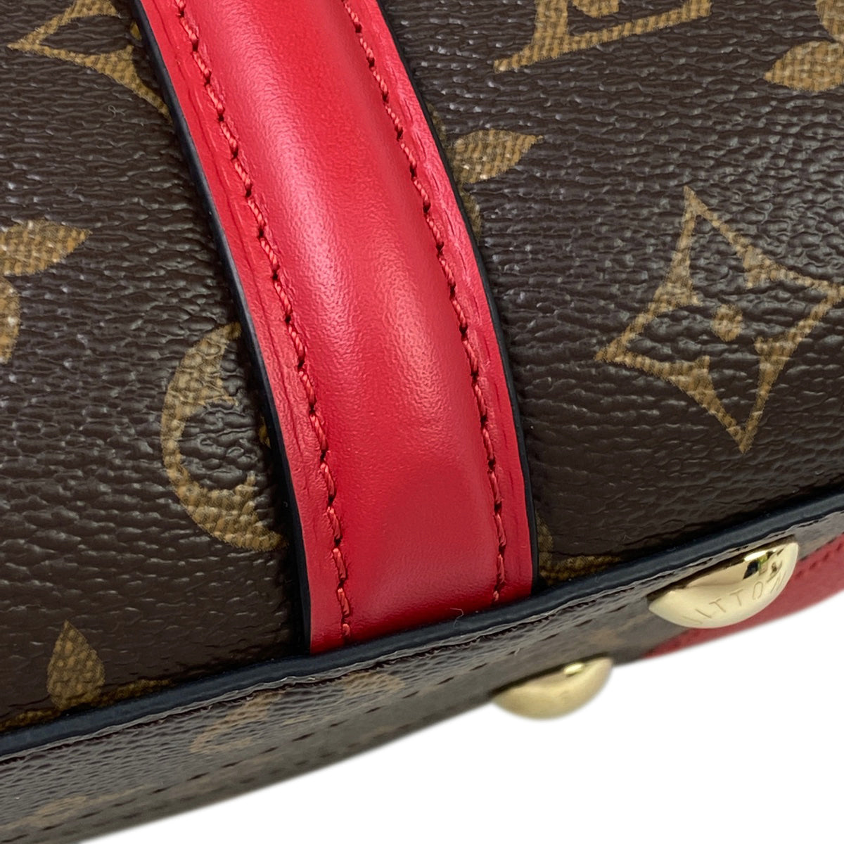 Louis Vuitton Soufflot NV BB Shoulder Bag Monogram Cerise Red