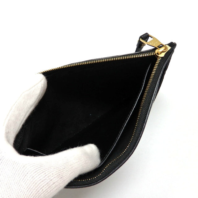 Louis Vuitton Monogram Emplant Pochette Melanie BB Long Wallet Pouch