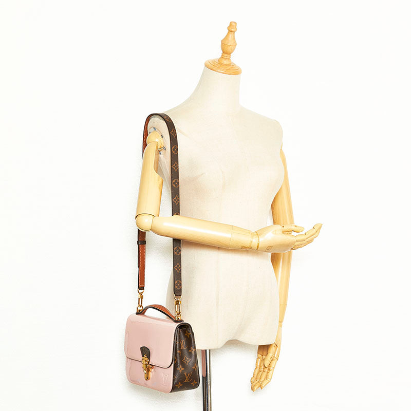Louis Vuitton Cherry Wood BB Shoulder Bag Rose Valerine Pink Brown