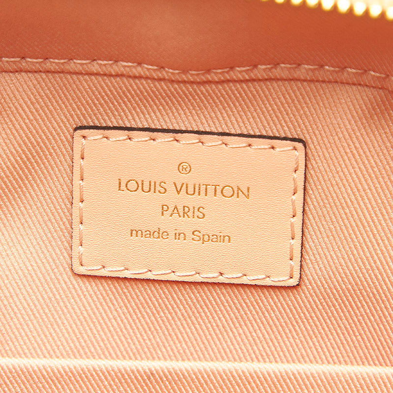 Louis Vuitton Damier Shoulder Bag Brown Pink