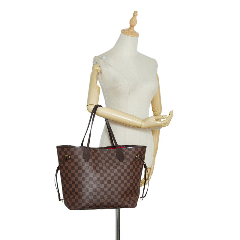 Louis Vuitton Damier Neverfull MM Tote Bag Shoulder Bag Brown
