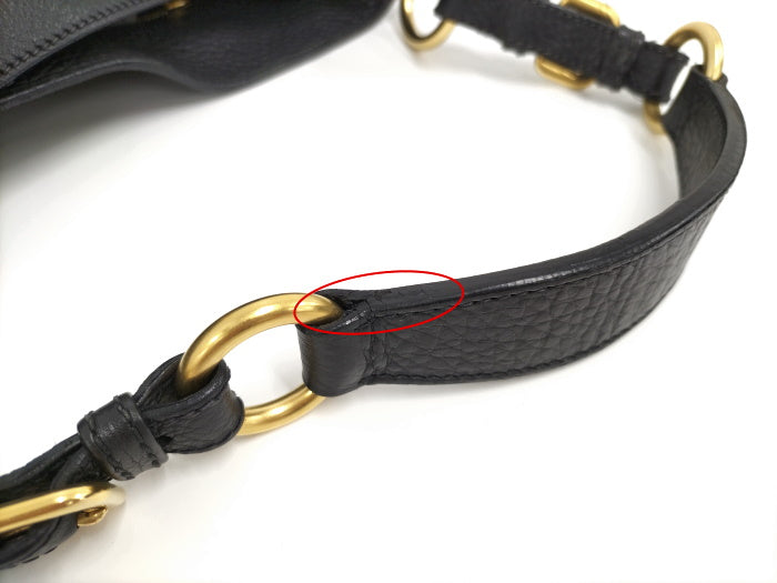 Prada Shoulder Bag Leather Black