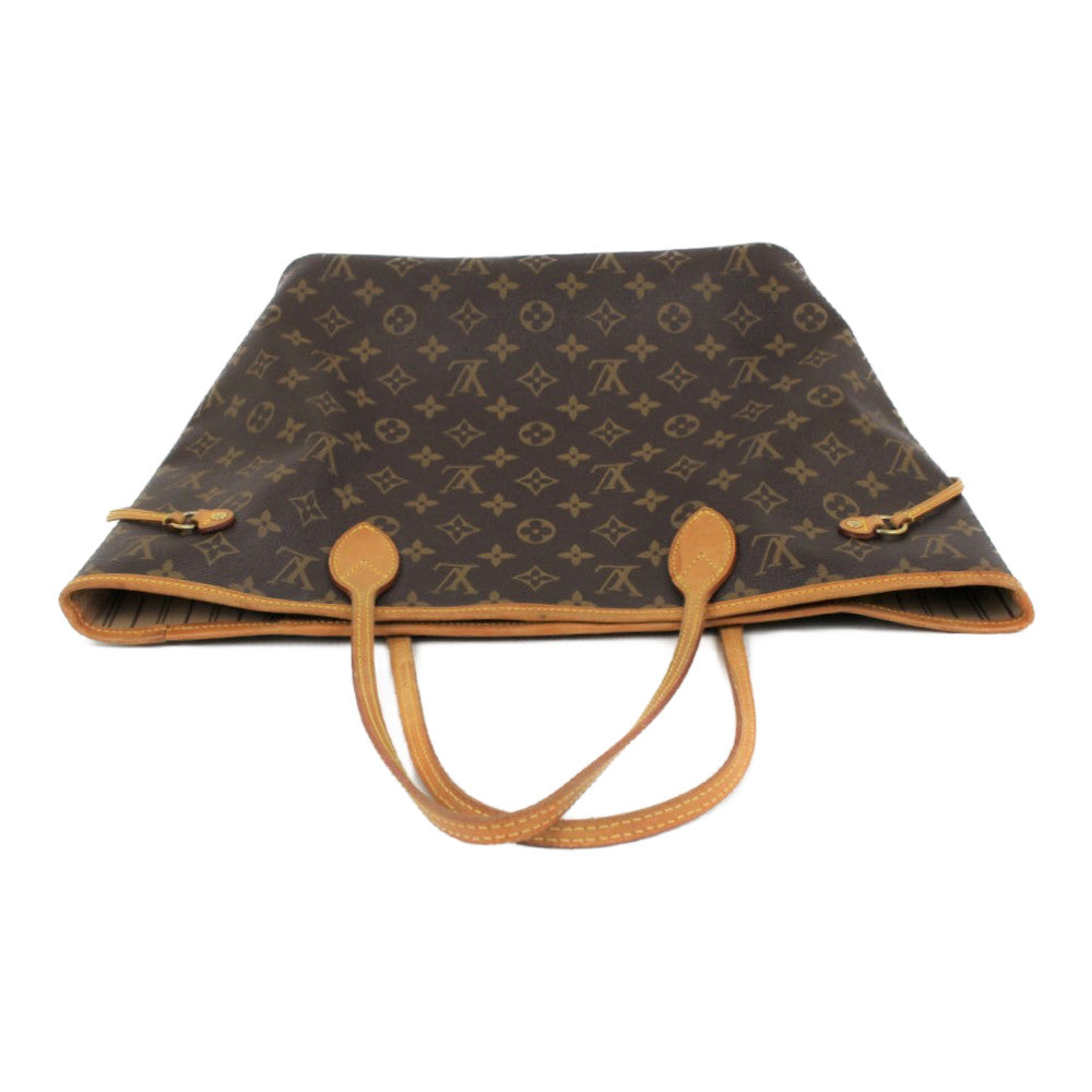 Louis Vuitton Neverfull MM Handbag Tote Bag Monogram Brown