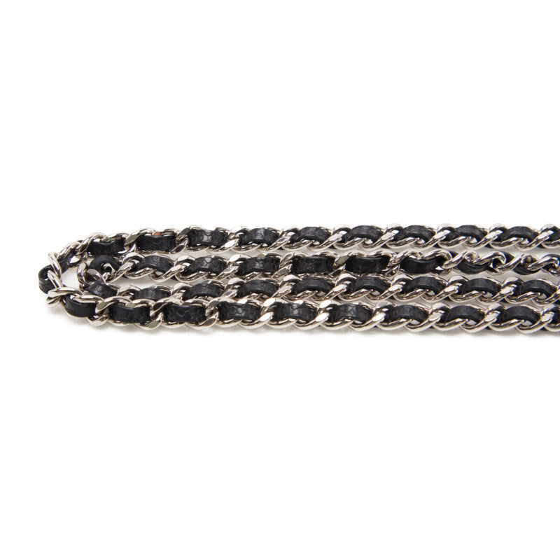 Chanel Coco Mark Chain Wallet Dark Navy Black