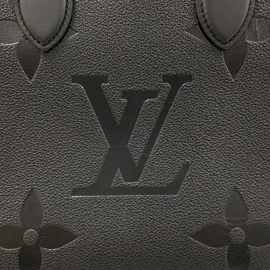 Louis Vuitton OnTheGo MM Shoulder Bag Monogram Implant Noir Black