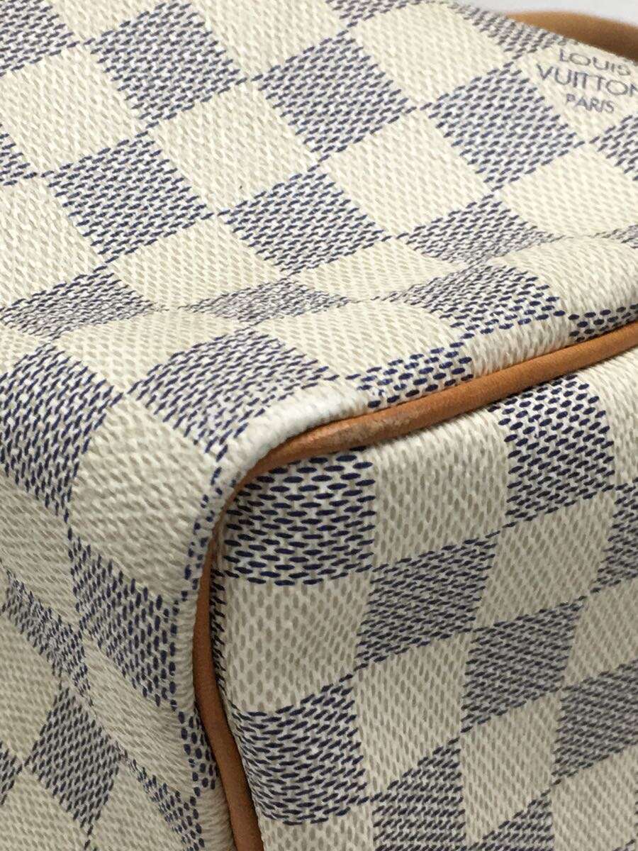 Louis Vuitton Speedy Handbag Damier Azur White