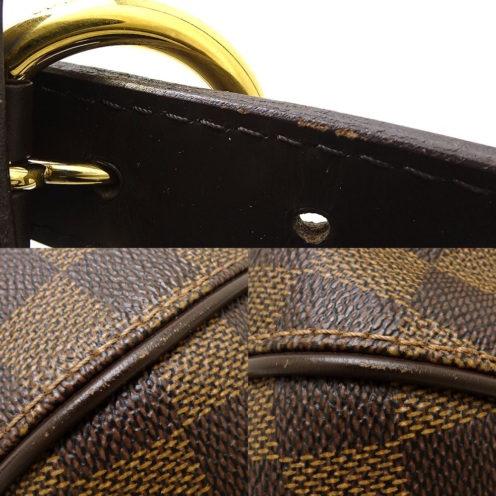 Louis Vuitton  Damier Sistine PM Ebene Handbag Brown