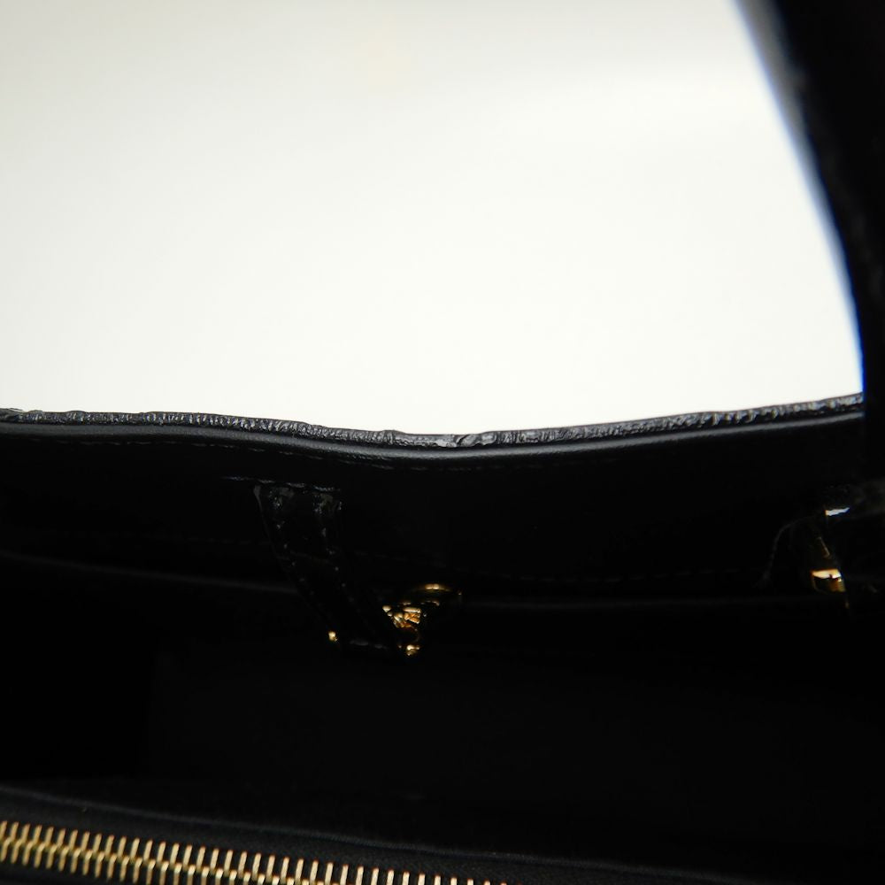 Louis Vuitton Vernis Montaigne MM Noir Black 2WAY Bag